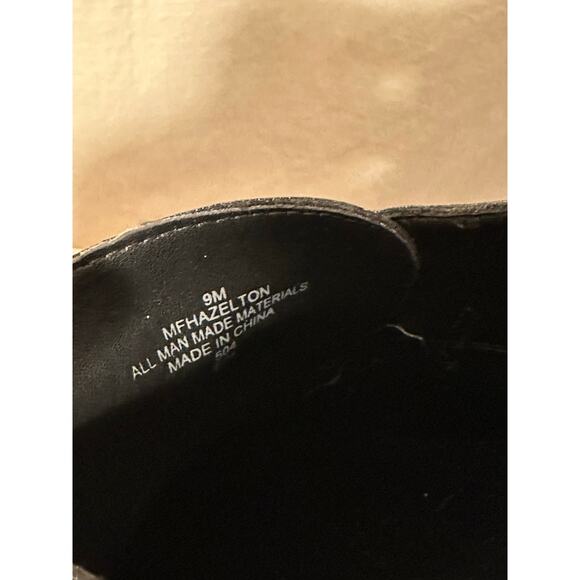 Marc Fisher Hazelton Chunky Loafer Buckle Black Patent Vegan Leather 9M NEW - Picture 8 of 10